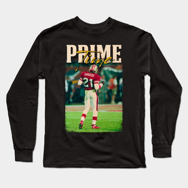 Retro Deion Prime Time Long Sleeve T-Shirt by Marc Graphic